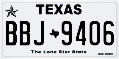 TX license plate BBJ9406