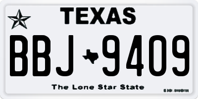 TX license plate BBJ9409