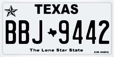 TX license plate BBJ9442