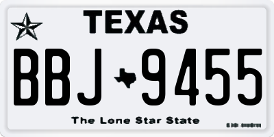 TX license plate BBJ9455
