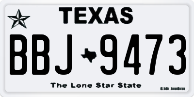 TX license plate BBJ9473