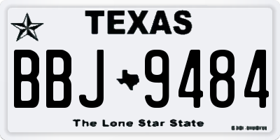 TX license plate BBJ9484