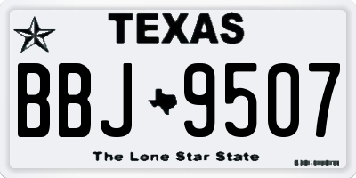 TX license plate BBJ9507