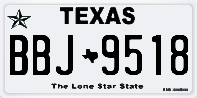 TX license plate BBJ9518