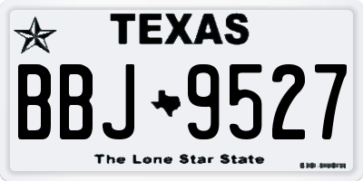 TX license plate BBJ9527