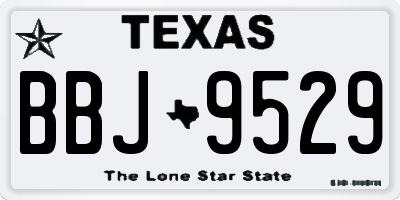 TX license plate BBJ9529