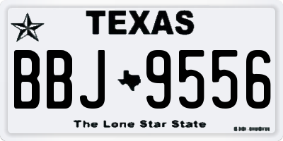 TX license plate BBJ9556