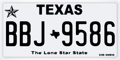 TX license plate BBJ9586