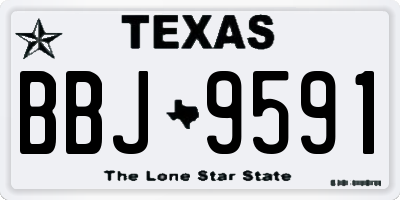TX license plate BBJ9591