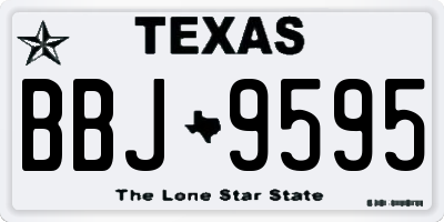 TX license plate BBJ9595