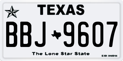 TX license plate BBJ9607