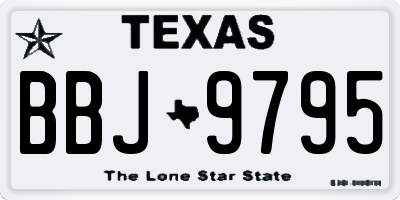 TX license plate BBJ9795