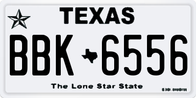 TX license plate BBK6556