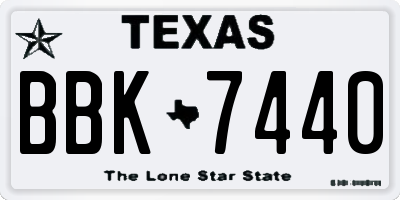 TX license plate BBK7440
