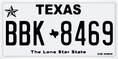 TX license plate BBK8469
