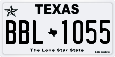 TX license plate BBL1055