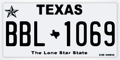 TX license plate BBL1069