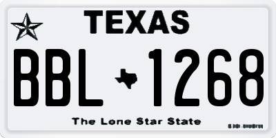 TX license plate BBL1268