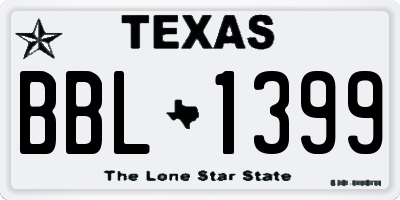 TX license plate BBL1399