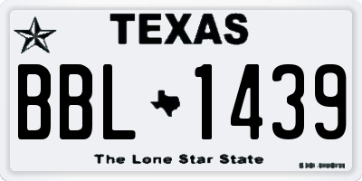 TX license plate BBL1439