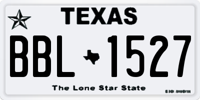 TX license plate BBL1527