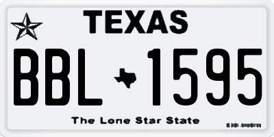 TX license plate BBL1595