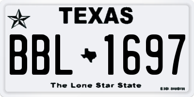 TX license plate BBL1697