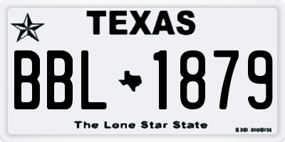 TX license plate BBL1879
