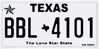 TX license plate BBL4101
