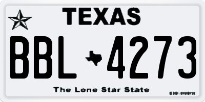 TX license plate BBL4273