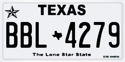 TX license plate BBL4279