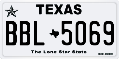 TX license plate BBL5069