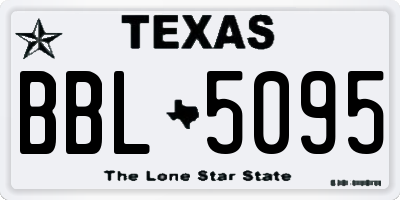 TX license plate BBL5095