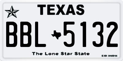 TX license plate BBL5132