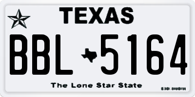 TX license plate BBL5164