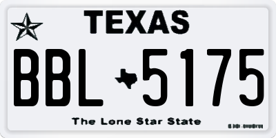 TX license plate BBL5175