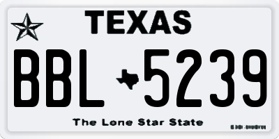 TX license plate BBL5239
