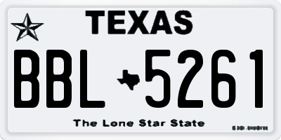 TX license plate BBL5261