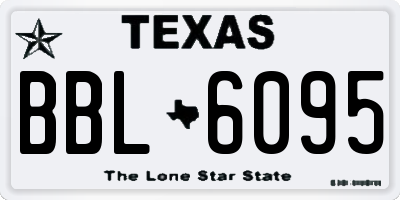 TX license plate BBL6095