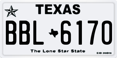 TX license plate BBL6170