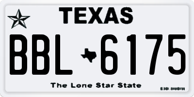 TX license plate BBL6175