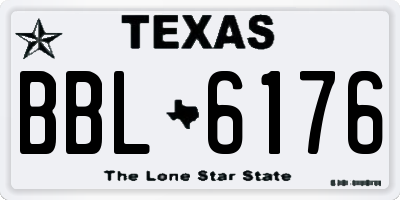 TX license plate BBL6176