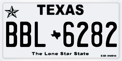 TX license plate BBL6282