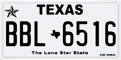 TX license plate BBL6516