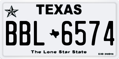 TX license plate BBL6574