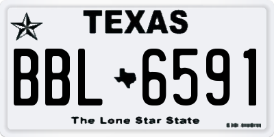 TX license plate BBL6591