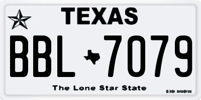 TX license plate BBL7079
