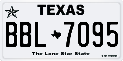 TX license plate BBL7095