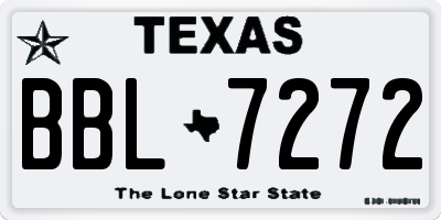 TX license plate BBL7272