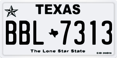 TX license plate BBL7313